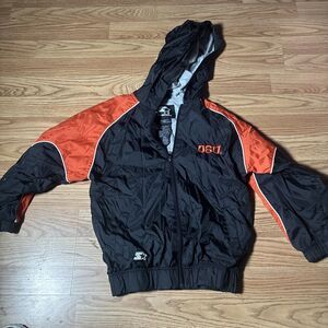 Vintage Kids Starter Oklahoma State Cowboys Jacket Black/Orange Size Small (6/7)